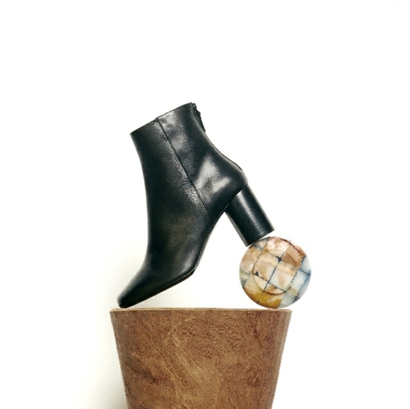 Sandro Shoes - Sandro Paris Sacha Leather Ankle Boots in Black 8